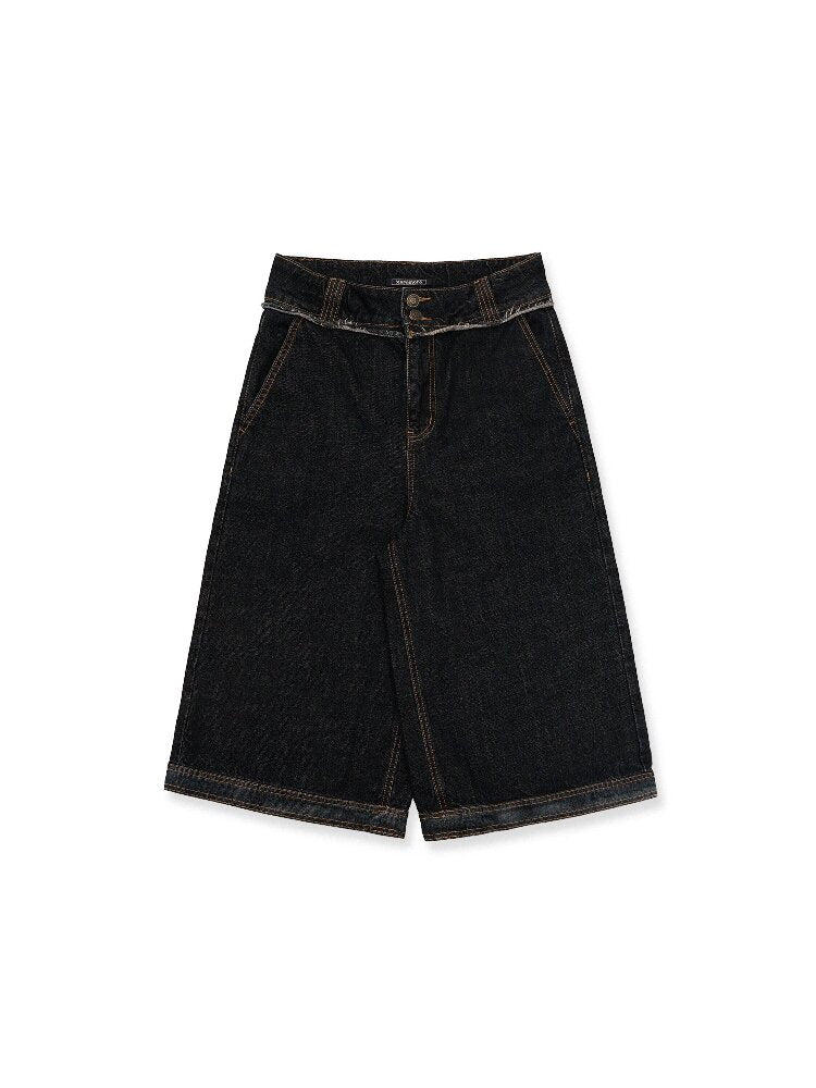 Waist Raw Lace Loose Jeans【s0000016071】