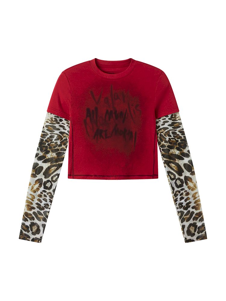 Fake two pieces long-sleeved T-shirt【s0000012274】