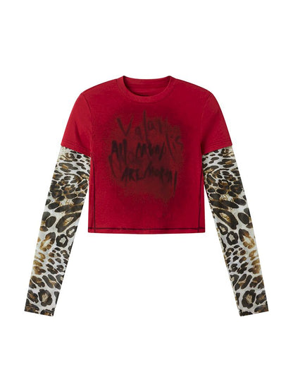 Fake two pieces long-sleeved T-shirt【s0000012274】