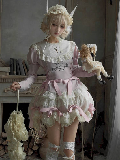 Pull-Up Hem Blouse and Tiered Skirt【s0000014433】