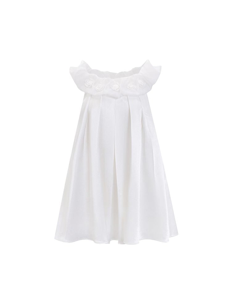 Three-dimensional pleated not waist dress【s0000013247】