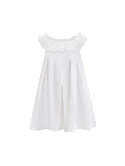 Three-dimensional pleated not waist dress【s0000013247】