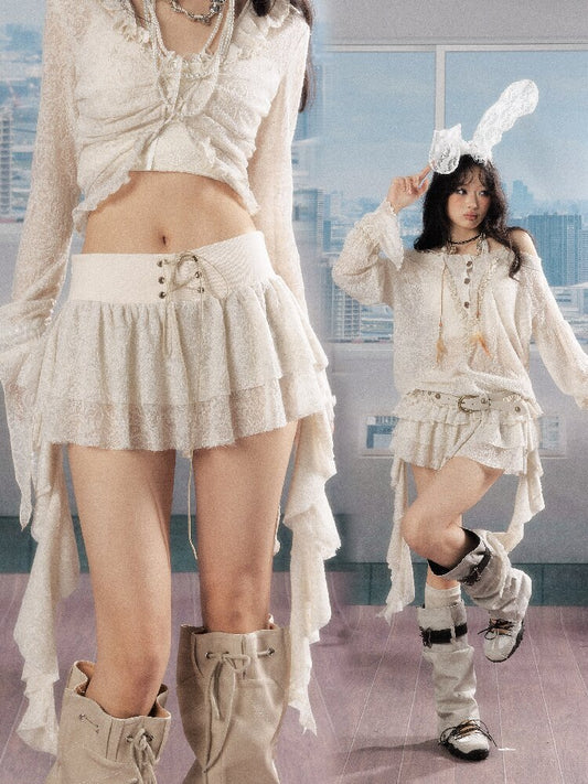 Texture Irregular Streamer Skirt【s0000016281】