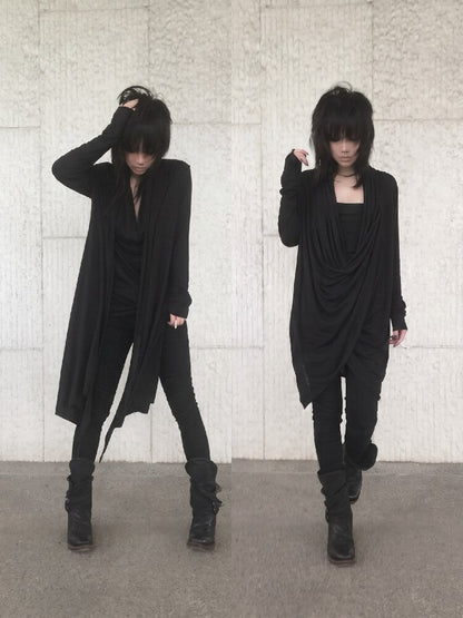 Stretched Lyocell Swaying Collar Cardigan【s0000019002】