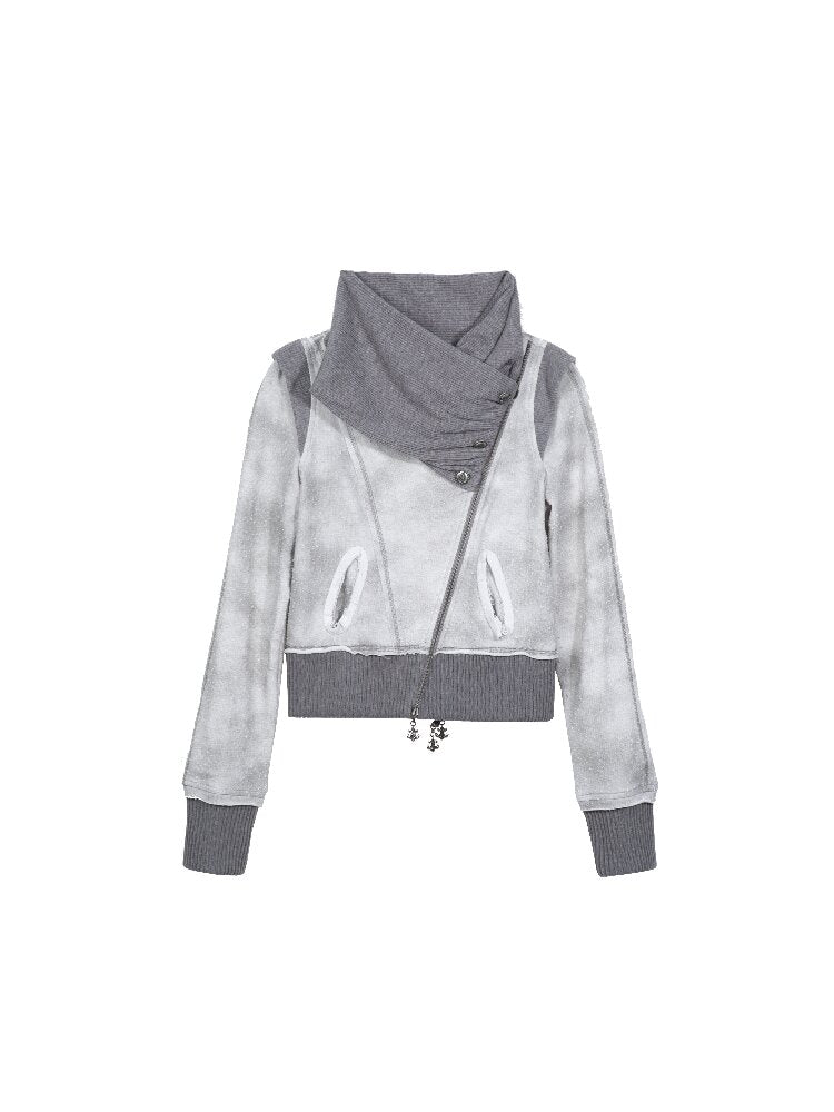 Stacked Collar Sweatshirt Jacket【s0000015952】