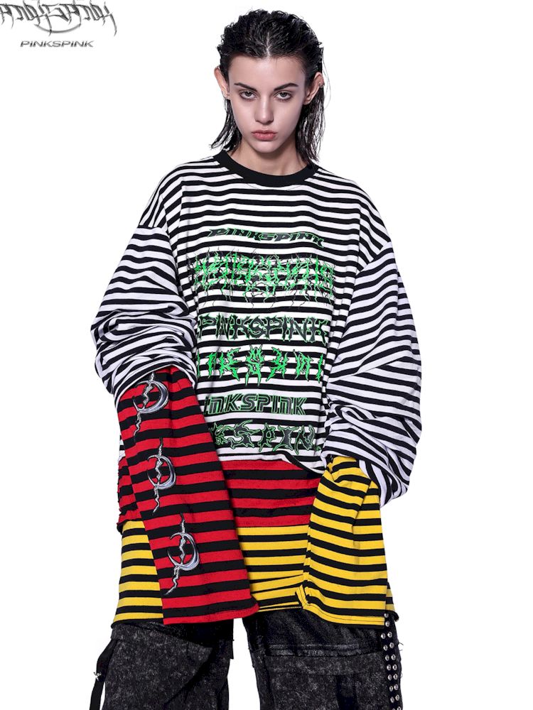 Stacked Stripe Sweatshirt T【s0000009943】