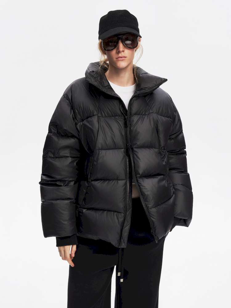 Winter Stand Collar Black Warm 90 Down Jacket【s0000014871】