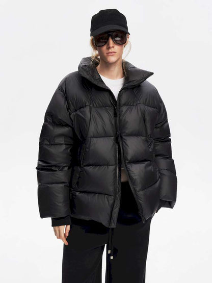 Winter Stand Collar Black Warm 90 Down Jacket【s0000014871】