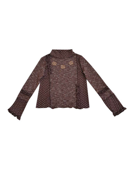 Vintage Girly Color-Blocked Floral Lace Base Layer【s0000014841】