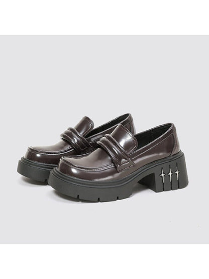 Thick Soled Casual Heel Loafers【s0000015718】