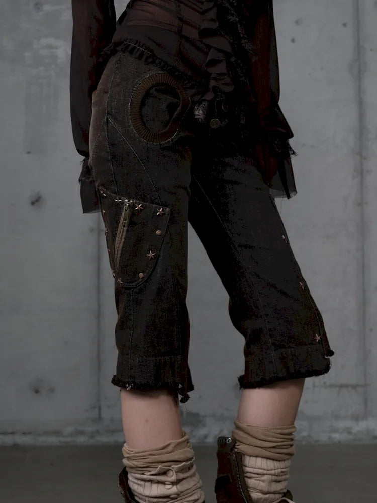 Slim-Fit Flattering Cropped Denim Shorts【s0000013954】