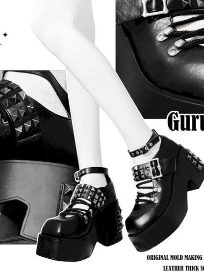 Y2K girl thick-soled shoes【s0000012964】