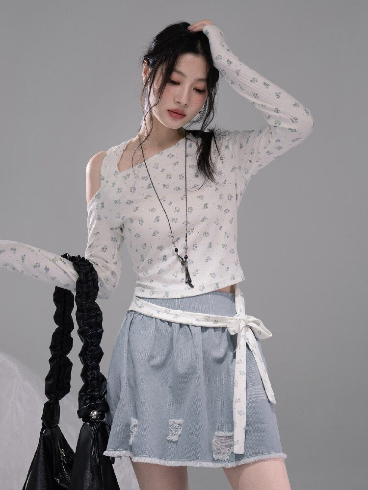 Flower Shadow White Knitwear【s0000015733】