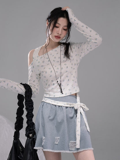Flower Shadow White Knitwear【s0000015733】