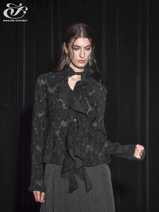 Court Style Button Down Blouse【s0000005465】