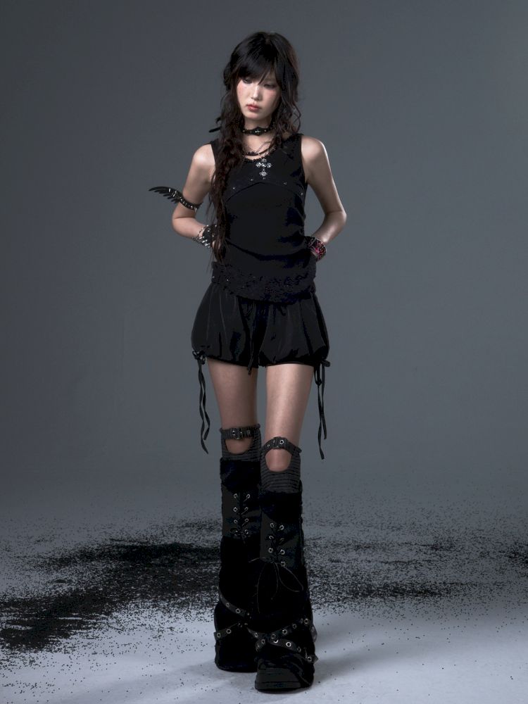 Bow Tie Rope Satin Pod Puffy Skirt【s0000012441】