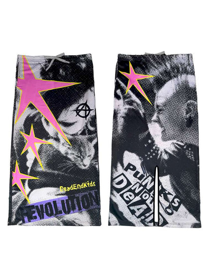 Vintage Printed Skirt Casual Loose Sweatshirt【s0000014905】