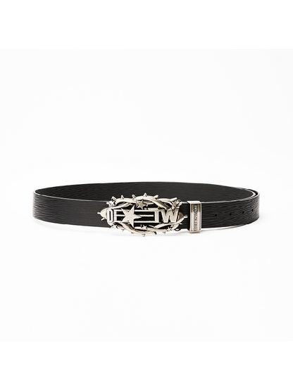 Distressed Relief Leather Belt【s0000018277】