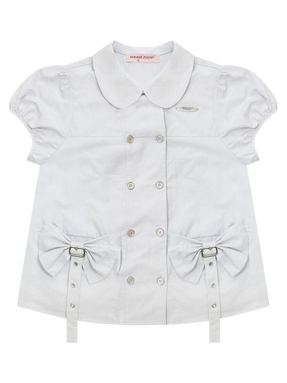 Bow Puff Sleeve Doll Collar Shirt【s0000016610】