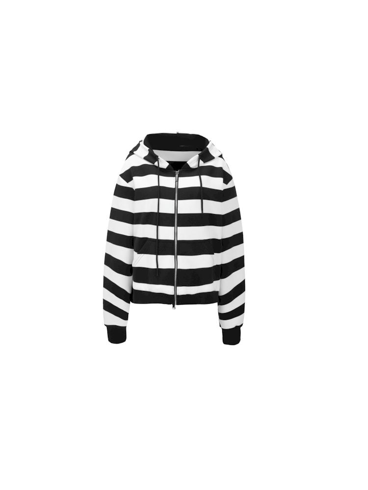 Punk Clashing Stripes Hooded Sweatshirt【s0000009768】