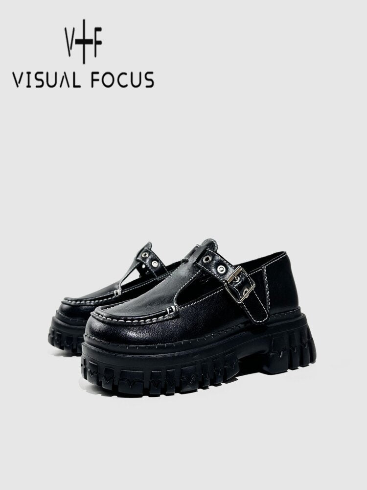 Platform Muffin Belt Buckle Shoes【s0000015706】