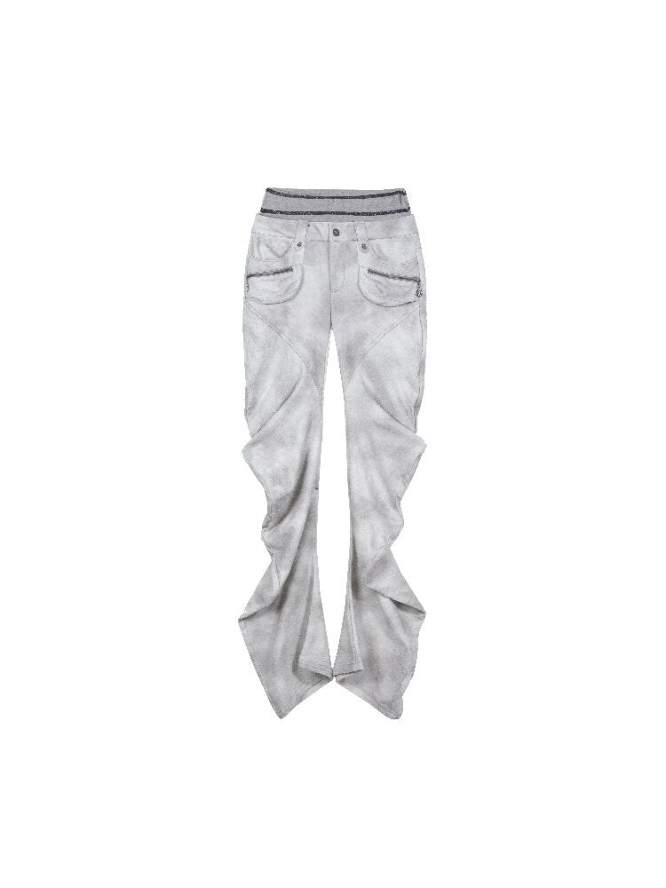 Double Waist Scimitar Stacked Sweatpants【s0000015959】