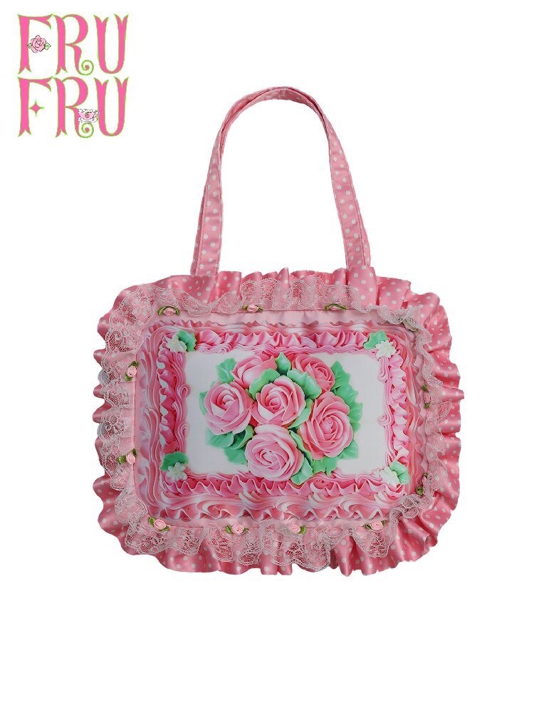 Vintage Rose Cake Crossbody Bag【s0000017758】