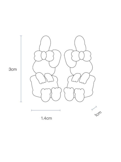 Transparent Pillow Bunny Earrings【s0000013922】
