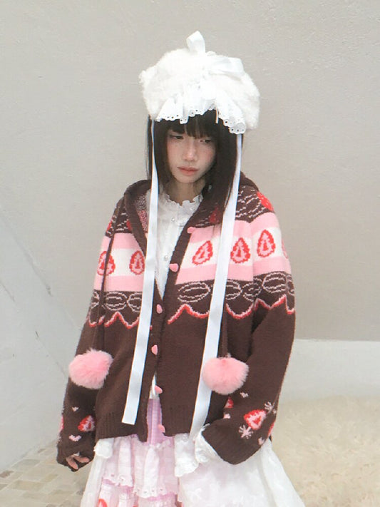 Fair Isle Cake Knit Cardigan【s0000018538】