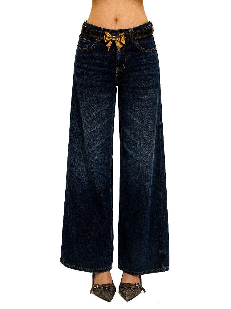 Contrast Linear Straight Jeans【s0000016422】