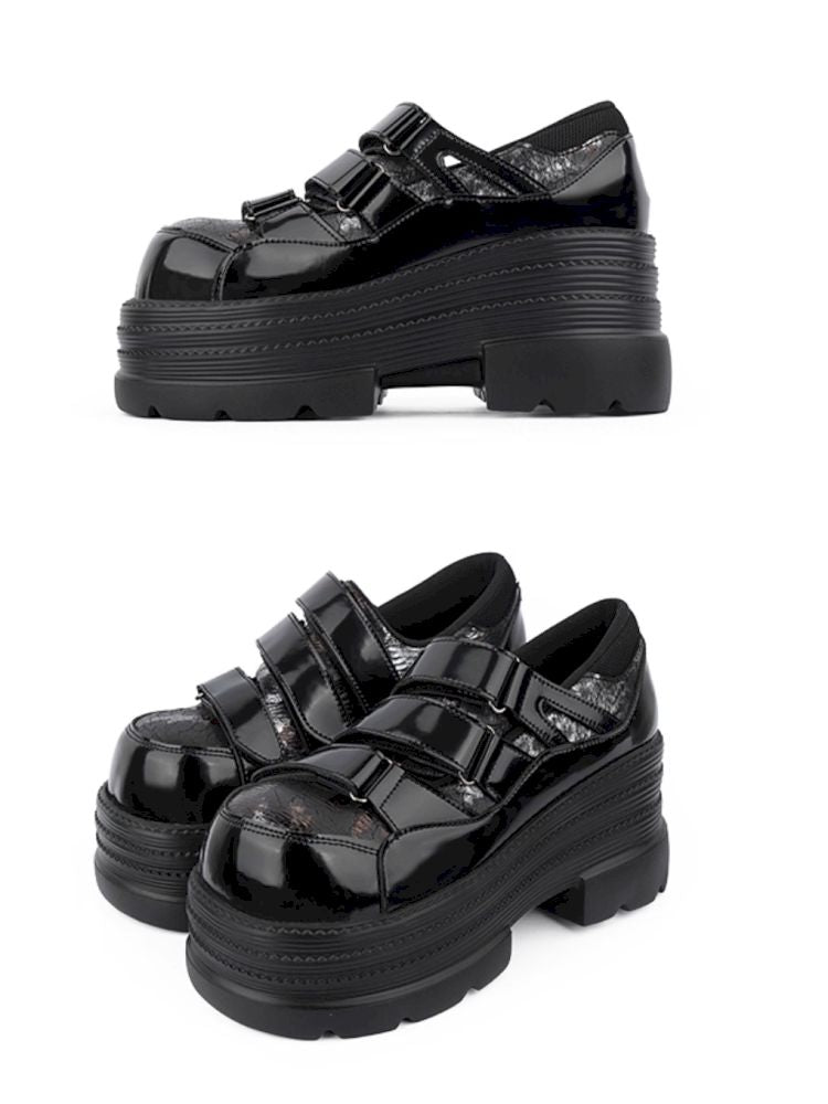 Gothic velcro thick bottom shoe【s0000013359】