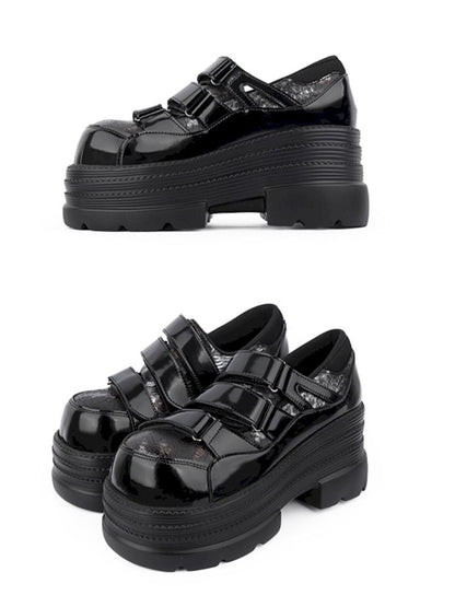 Gothic velcro thick bottom shoe【s0000013359】