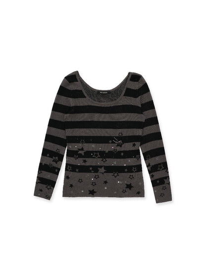 Irregular Star Stripe Diamond Top【s0000016117】
