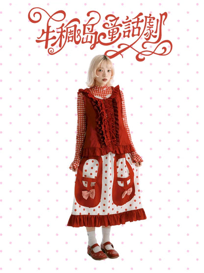 3D Pocket Polka Dot Skirt【s0000013935】