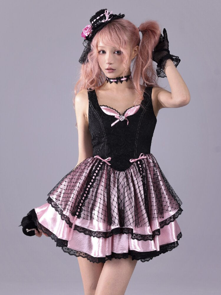 Baroque Relief Black Puffy Skirt Jsk【s0000016223】