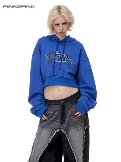 Thorn Print Backless Plush Hoodie【s0000015139】