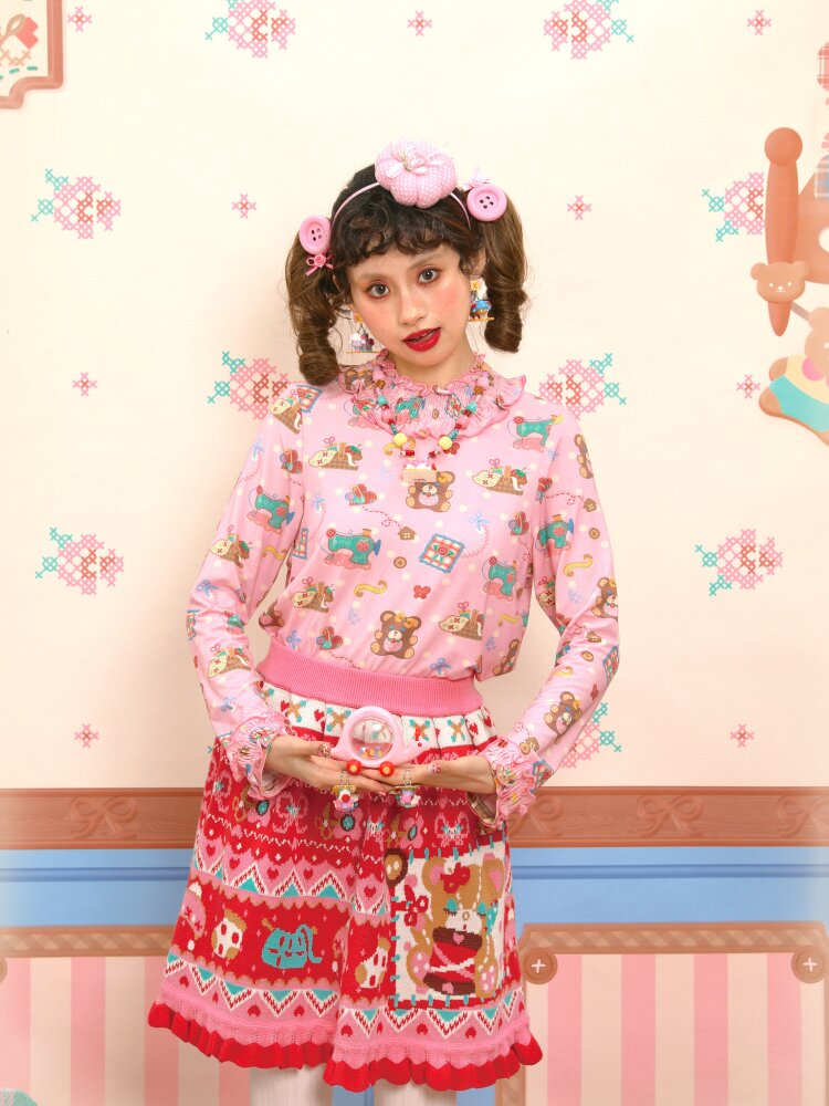 Cable Lace Collar Stretch Cotton【s0000015564】