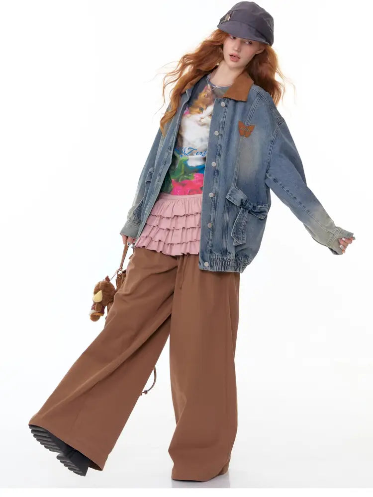 Vintage Relaxed-Fit Denim Jacket【s0000014349】