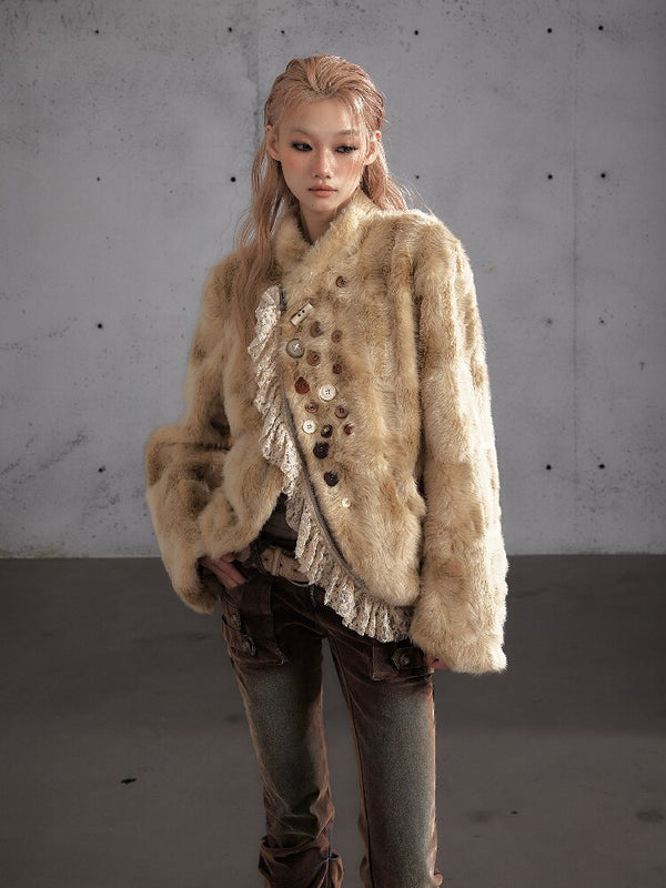 Plush Eco-Friendly Fur Coat【s0000019161】