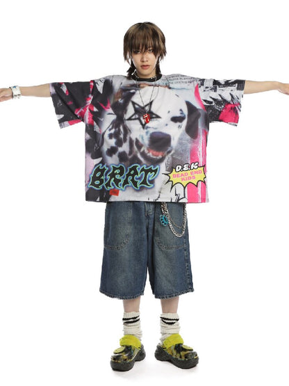American Graffiti Print T-shirt【s0000015888】