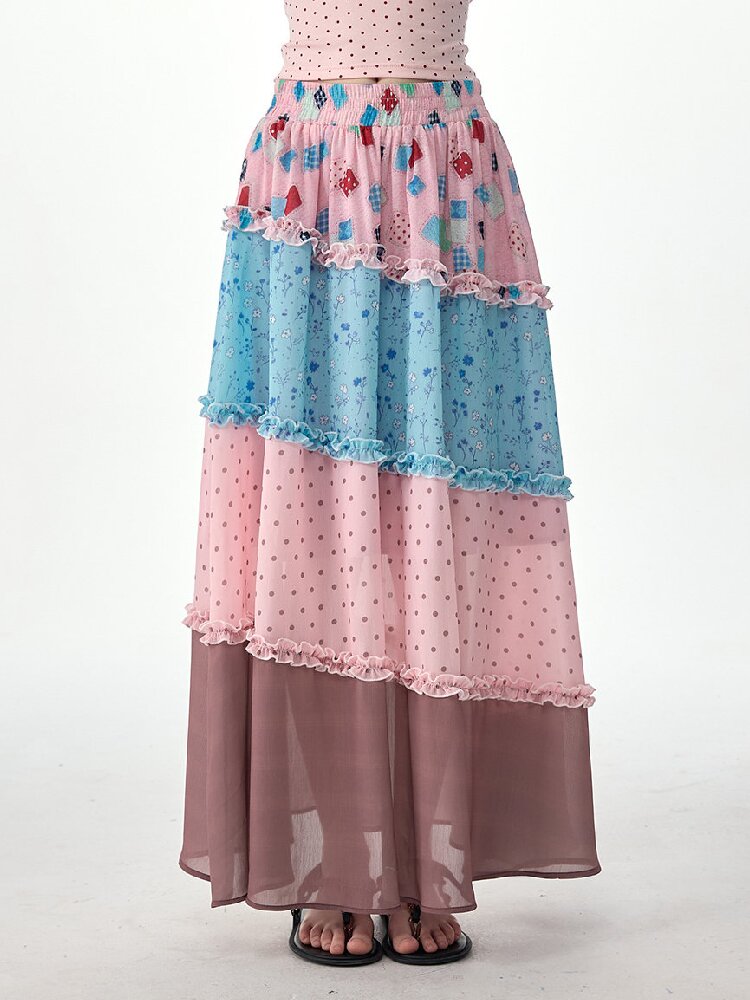Pastoral Poem Floral Long Skirt【s0000017261】