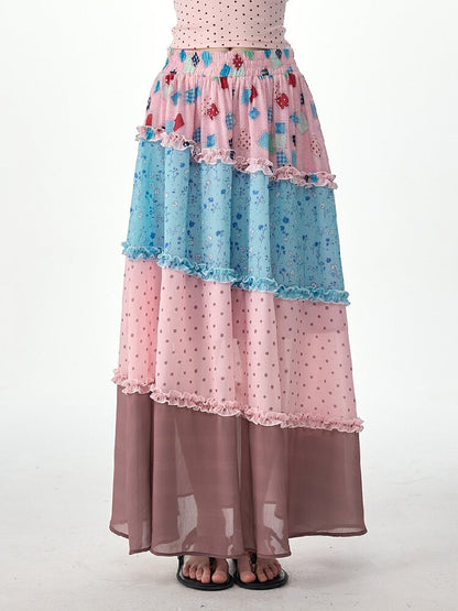 Pastoral Poem Floral Long Skirt【s0000017261】