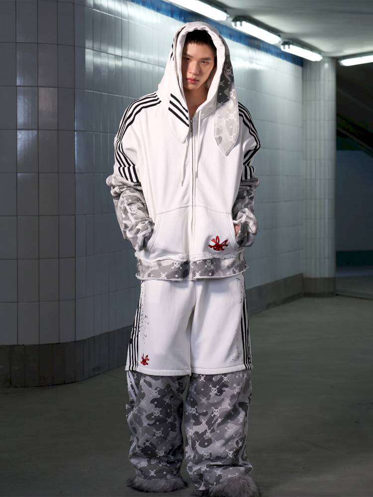 Faux Two-Piece Skull Print Sweatpants【s0000014420】