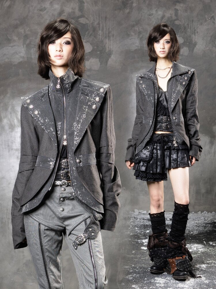 Fake Two Leopard Denim Jacket【s0000015949】