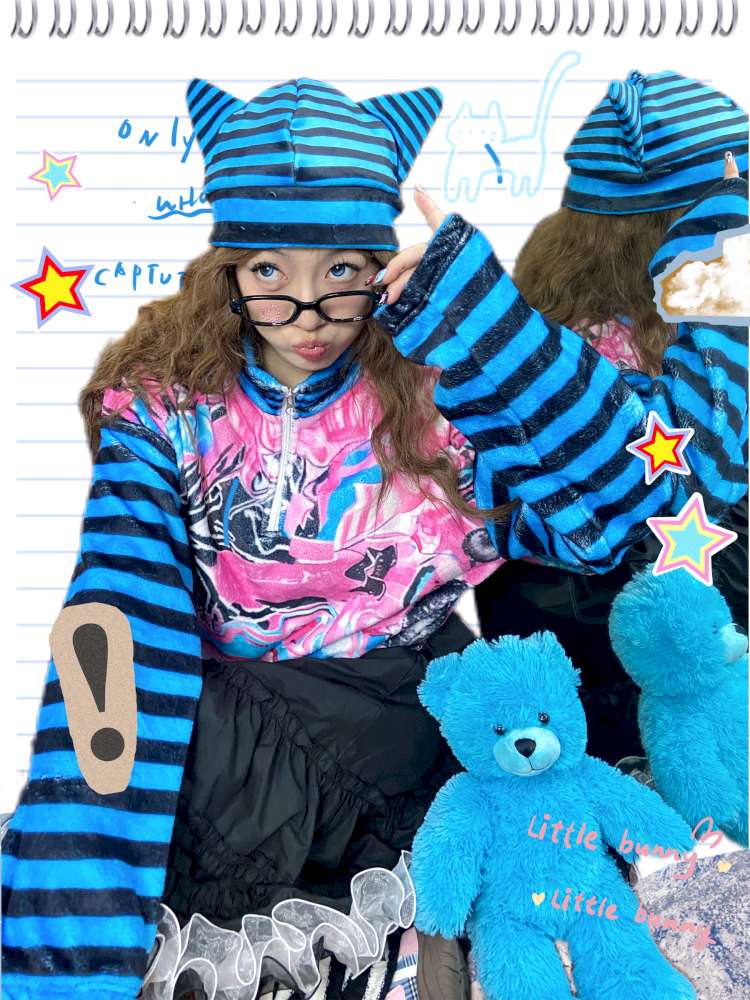 Original Y2K Punk Cat Ear Hat【s0000015052】