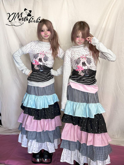 Dream Memory Island Polka Dot Slim Top【s0000011952】