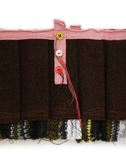 Worsted Wool Striped Patch Skirt【s0000016106】