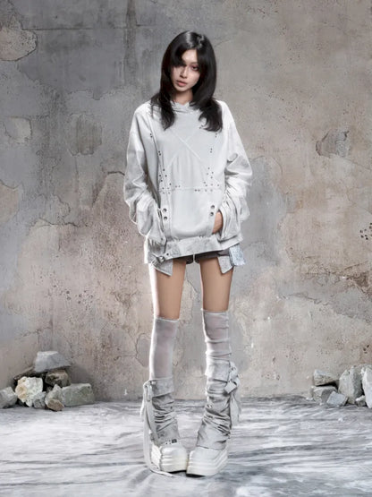 Color-Blocked Oversized Sweatshirt【s0000014135】