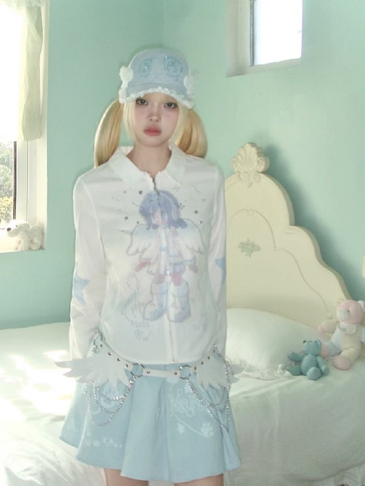 Vertical Stripe Long Sleeve Shirt【s0000012201】