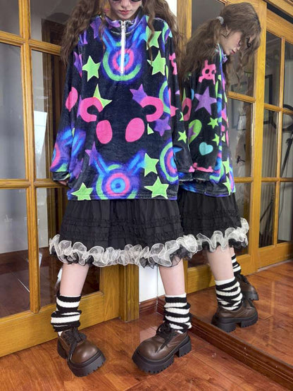 Loose Thin Pile Long Sleeve Top【s0000014630】